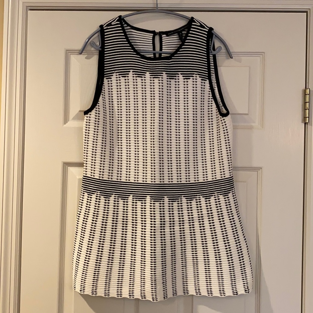 White House Black Market Women's Graphic Dot Sweater Tank Top NWT